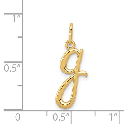 14K Yellow Gold Initial Letter Charm for Personalized Jewelry Accessories