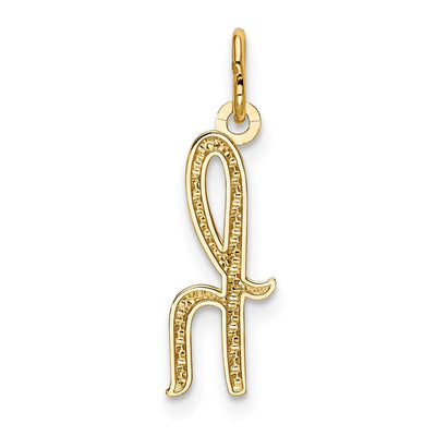 14K Yellow Gold Initial Letter Charm for Personalized Jewelry Accessories