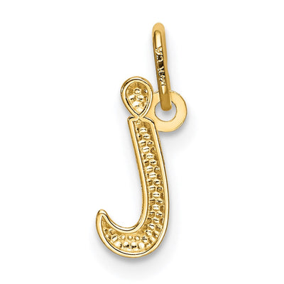 14K Yellow Gold Initial Letter Charm for Personalized Jewelry Accessories