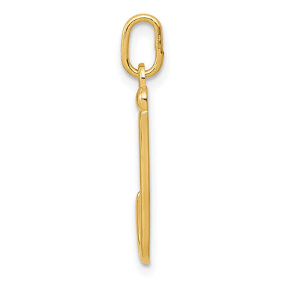 14K Yellow Gold Initial Letter Charm for Personalized Jewelry Accessories