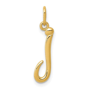 14k Yellow Gold Initial Letter Charm for Personalized Jewelry Accessories (Style YC1060J)
