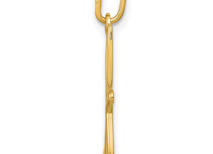 14k Yellow Gold Initial Letter Charm for Personalized Jewelry Accessories (Style YC1060K)