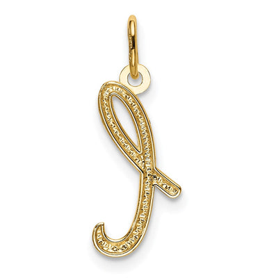 14K Yellow Gold Initial Letter Charm for Personalized Jewelry Accessories