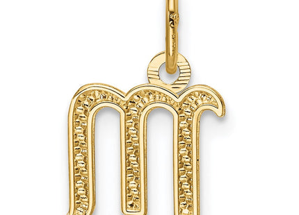 14k Yellow Gold Initial Letter Charm for Personalized Jewelry Accessories (Style YC1060M)