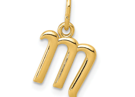14k Yellow Gold Letter Initial Charm