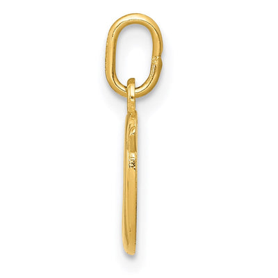 14K Yellow Gold Initial Letter Charm for Personalized Jewelry Accessories