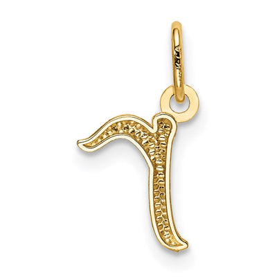 14K Yellow Gold Initial Letter Charm for Personalized Jewelry Accessories