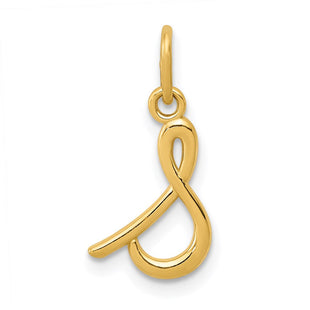 14k Yellow Gold Initial Letter Charm for Personalized Jewelry Accessories (Style YC1060S)