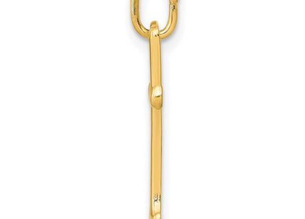 14k Yellow Gold Initial Letter Charm for Personalized Jewelry Accessories (Style YC1060T)