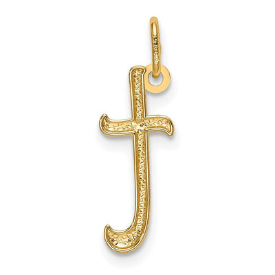 14K Yellow Gold Initial Letter Charm for Personalized Jewelry Accessories