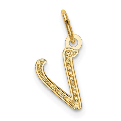 14K Yellow Gold Initial Letter Charm for Personalized Jewelry Accessories