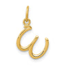 14k Yellow Gold Initial Letter Charm for Personalized Jewelry Accessories