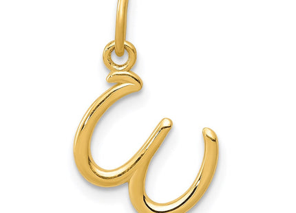 14k Yellow Gold Initial Letter Charm for Personalized Jewelry Accessories (Style YC1060W)