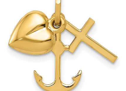 14k Yellow Gold Pendants Style YC1067 - Classique Jewelry Inc.