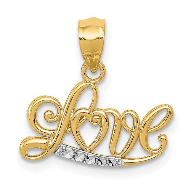 14k Yellow & Rhodium Pendants Style YC1077 - Classique Jewelry Inc.
