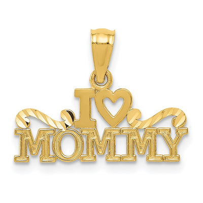 14K yellow gold heart pendant