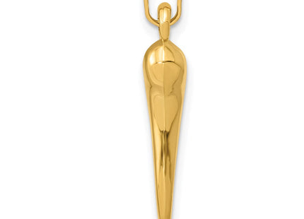 14k Hollow 3D Italian Horn Charm (Style YC1095)