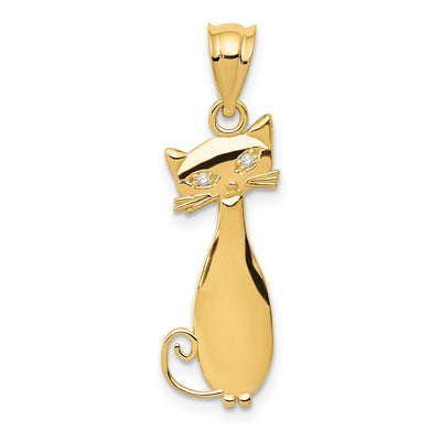 14K gold diamond pendant