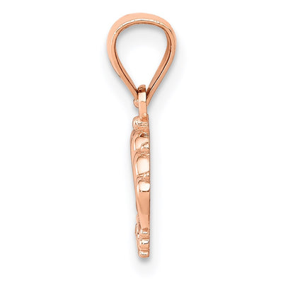 14K Rose Gold Crown Pendant