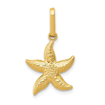 14K gold starfish pendant