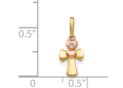 14k Two-tone Pendants Style YC1116 - Classique Jewelry Inc.