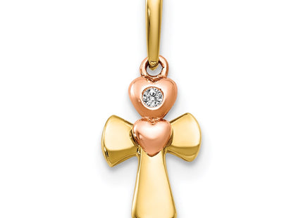 14k Two-tone Pendants Style YC1116 - Classique Jewelry Inc.