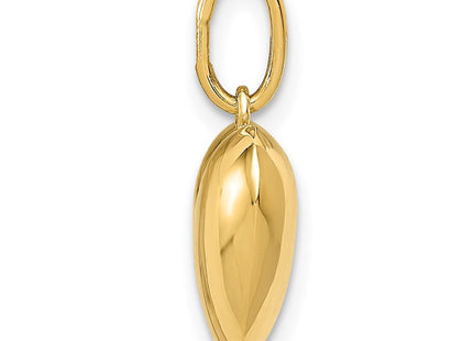 14K Polished 3-D Puffed Heart Pendant (Style YC1213)