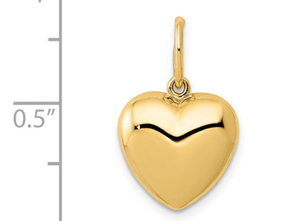 14K Polished 3-D Puffed Heart Pendant (Style YC1213)
