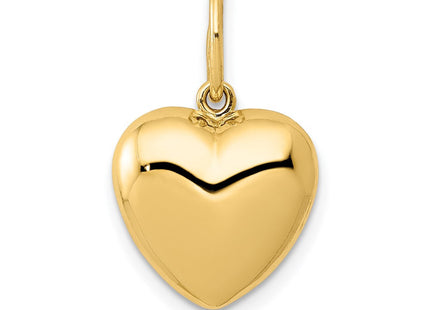 14K Polished 3-D Puffed Heart Pendant (Style YC1213)