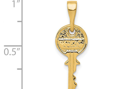 14K Polished Key Charm, 0.00 x 0.00mm