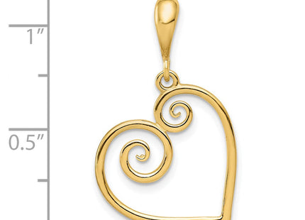 14K gold key charm, another view