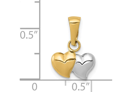 14k Yellow & Rhodium Pendants Style YC1219 - Classique Jewelry Inc.