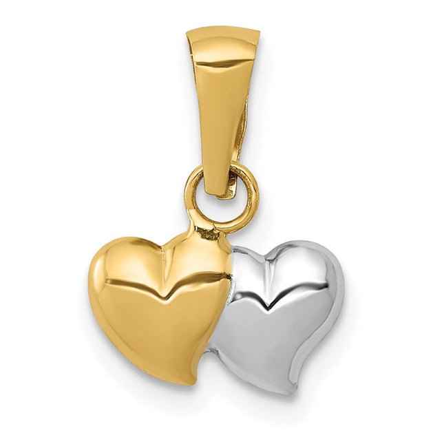 14k Yellow & Rhodium Pendants Style YC1219 - Classique Jewelry Inc.