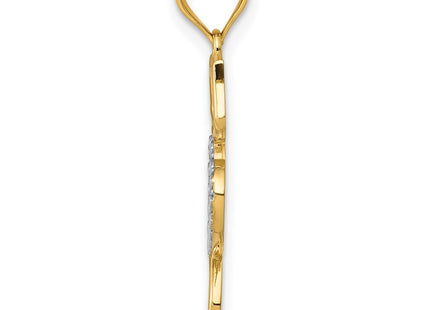 14k Yellow & Rhodium Pendants Style YC1257 - Classique Jewelry Inc.