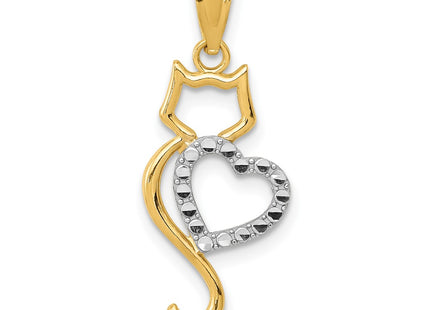 14k Yellow & Rhodium Pendants Style YC1257 - Classique Jewelry Inc.