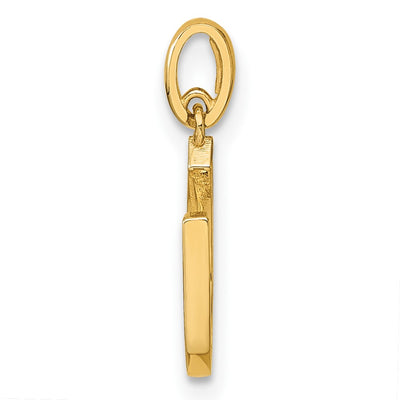 14K Childrens CZ Horseshoe Pendant