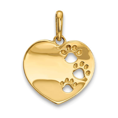 14K gold heart pendant