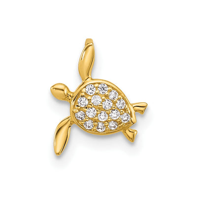 14K gold cubic zirconia chain