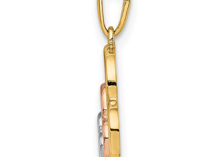 14k Yellow & Rhodium Pendants Style YC1359 - Classique Jewelry Inc.