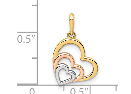 14k Yellow & Rhodium Pendants Style YC1359 - Classique Jewelry Inc.
