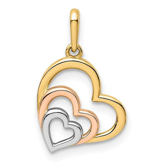 14k Yellow & Rhodium Pendants Style YC1359 - Classique Jewelry Inc.