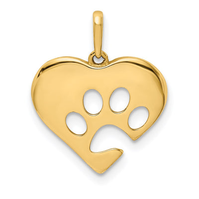 14K gold heart pendant