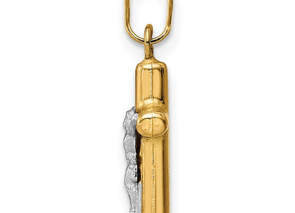 14k Yellow & Rhodium Jewelry Style YC1394 - Classique Jewelry Inc.