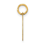 14K Polished Black Enamel Letter Initial Disk Charm view