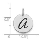 14kw Polished Black Enamel Letter Initial Disk Charm view