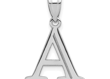 14kw Polished Etched Letter Initial Pendant