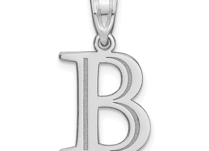 14kw Polished Etched Letter Initial Pendant