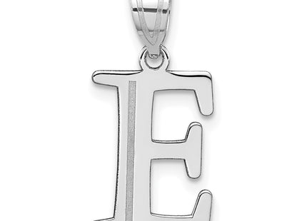 14kw Polished Etched Letter Initial Pendant
