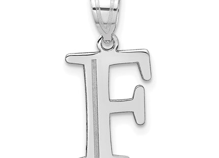 14kw Polished Etched Letter Initial Pendant