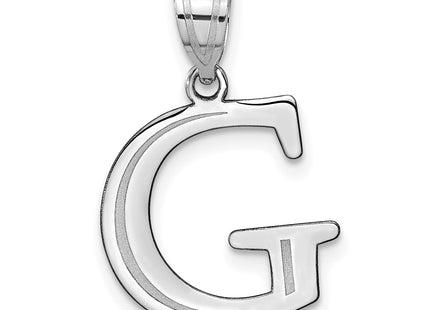 14kw Polished Etched Letter Initial Pendant